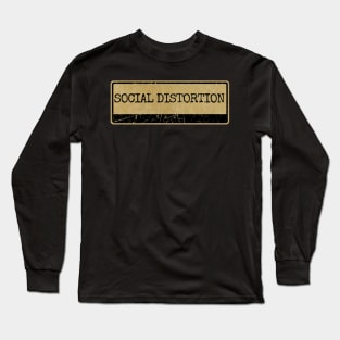 Aliska text black retro - SOCIAL DISTORTION Long Sleeve T-Shirt